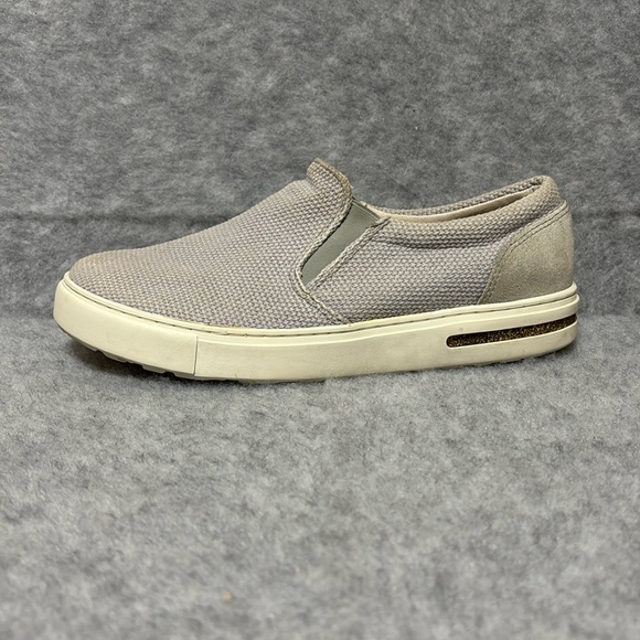 Birkenstock Shoes - BIRKENSTOCK Flat Canvas grey Suede Low Shoes Size EUR 39 US 8